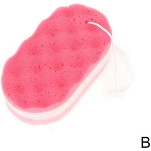 Drie Layer Wave Bad Spons Borstel Skin Cleansing Massage Cleaning Douche Borstel Kids Adult Schuim Scrub Handdoek Touw Houder