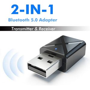 Bluetooth 5.0 Audio-ontvanger Zender Mini 3.5mm AUX Stereo Bluetooth Zender Voor TV PC Draadloze Adapter Voor Auto Speaker