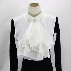 Vintage Ruches Stand Nep Kraag Voor Vrouwen Shirt Bouse False Halsbanden Voor Bruiloft Formele Hals Afneembare Kraag Tie Decoratieve