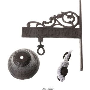 Antieke Stijl Gietijzeren Opknoping Deur Bell Wall Mounted Welkom Deurbel Woondecoratie