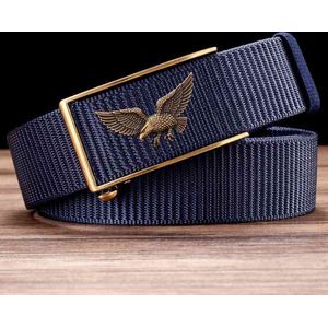 Nylon Lederen Riem Mannen Tandeloze Gesp Riem Mode Riemen Voor Mannen Breedte: 3.4Cm