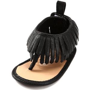 Pasgeboren Baby Peuter Baby Sandalen Meisjes Bling Shining Fringe Anti-Slip Katoen Zool Babyschoenen Zomer Partij Schoenen