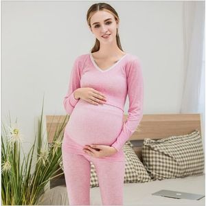 Fdfklak Pyjama Voor Zwangere Vrouwen Herfst Winter Warm Moederschap Pyjama Verpleging Nachtkleding Moederschap Kleding Voeden Verpleging F4