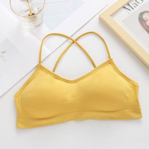 Holle Schoonheid Terug Yoga Beha Voor Vrouwen Ademend Gewatteerde Sportbeha Naadloze Draadloze Sport Ondergoed Dunne Strap Crop Top Beha