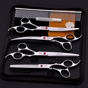 7.0 Inch Set Kleur Pet Grooming Schaar Set Hond Haar Trimmen Dierbenodigdheden Huisdier Schaar Set Scissorss Grooming Tijeras