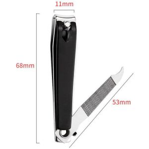 Zwart Nagelknipper Splash-Proof Grote Nagelknipper Met Bestand Metalen Dode Huid Schaar Professionele Nail Gereedschap Rvs