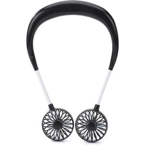 Handsfree Fan Hals Band Fan Handsfree Fan Opknoping Usb Oplaadbare Dual Fan Mini Ventilator Luchtkoeler zomer Draagbare Opknoping Fan Fa