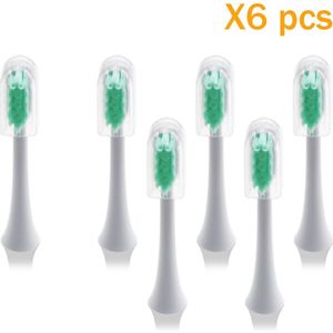 6 Pcs Elektrische Tandenborstel Hoofd Voor Soocas X3 X1 X5 Voor Xiaomi Soocare X1 X3 Sonic Vervanging Diepe Reiniging opzetborstels