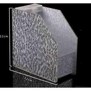 Zilver/Goud/Nail Art Papier Houder Remover Papier Wipe Holder Container Storage Case Make Up Nail Diy Manicure styling Tool Stand