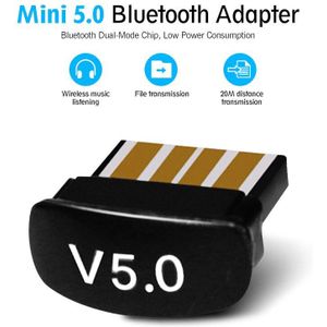Usb Bluetooth 5.0 Adapter Voor Pc Audio File Transfer Mini Computer Laptops Usb Receptor Dongle Bluetooth Zender 2 In 1