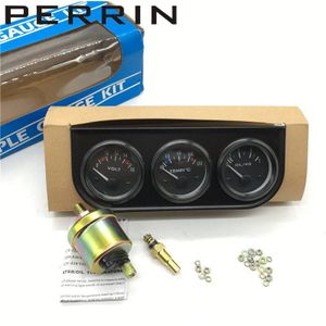 52 Mm 3 In 1 Volt Meter + Water Temp Gauge + Oliedrukmeter Kit Auto Meter Volt Meter water Temperatuurmeter Triple Toerenteller