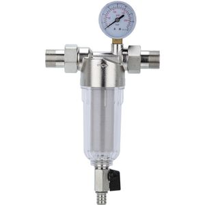 Interface Water Filter Front Filter Backwash Filter Waterzuiveraar Pre-Filter Ontkalken Met Water Meter Voor Thuis Badkamer