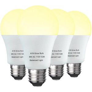 Groeiende Lamp Lampen Volledige Spectrum Licht E26 9W 110V Paars Geel Groente-en Nursery Potplanten Globe vullen