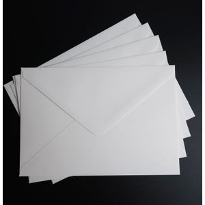 100pcs 195x135mm (7.6 ""x 5.3"") Plain White Envelop Postcard wenskaart Envelop