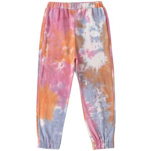 Kinderen Meisje Jogger Joggingbroek Casual Kleur Mode Zakken Elastische Taille Broek Hip Hop Lady High Street Tie Dye Meisje Broek