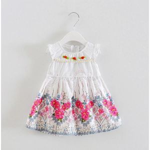 Bekamille meisjes kindje prinses jurk baby meisjes kleding katoenen baby meisje kinderen rood roze paars jurk 3 kleuren
