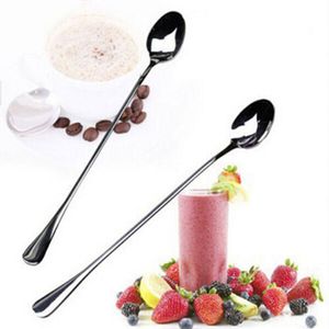 1 Stks Ijs Thee Koffie Behandeld Lange Handvat Rvs Lepel Bestek Lengte: 20 cm/8 inch