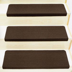 Nordic Donkergrijs Trap-Stappen Tapijten 5 Pcs Trap Pads Vloermatten Zelfklevende Trap Tapijten Non-slip Comfortabele Trap Mat