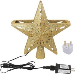 Ster Kerstboom Topper Led Star Top Sneeuwvlok Projector Kerstboom Decor Xmas Party Opknoping Ornament