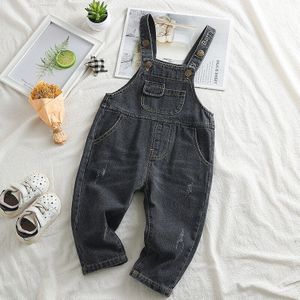 Baby Mode Overalls En Najaar Peuter Broek Baby Jongens Denim Broek Overalls Kinderen Katoen Casual Jumpsuit Meisjes Bib Broek