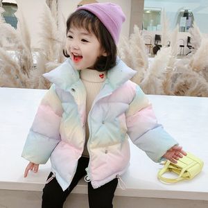 Kinderkleding Meisjes Kleding Dikke Schildpad Hals Winter Donsjack Voor Meisjes Plus Fluwelen Multicolor Bright Baby Jas Warm