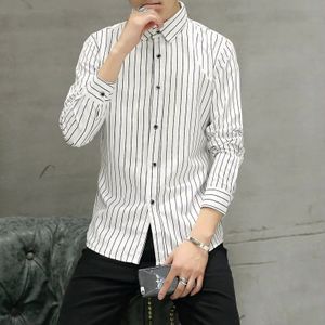 Shirts Mannen Gestreepte Turn-Down Kraag Lange Mouwen Chic Hip-Hop Chic Streetwear Mens Koreaanse Stijl losse Retro Ins