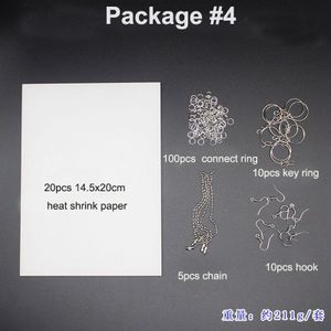 Shrinky Art Papier Krimpkous Vel Plastic Kit Perforator Sleutelhangers Potloden Diy Tekening Supply
