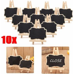 10 Pcs Hout Prikbord Universele Message Board Set Minibord Draagbare Bruiloft Party Decor Decoratieve Onderdelen