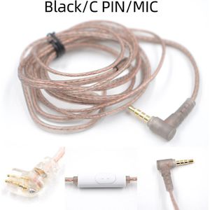 Kz Zex Edx Zsx Zas ZS10 Pro Hoofdtelefoon Cord Met Microfoon Hoge Zuiverheid Zuurstofvrij Koper Platte Upgrade Kabel bedrade Headset