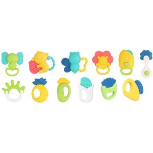 12Pc Baby Rammelaars Bijtring Shaker En Spin Rattle Musical Toy Set Vroege Speelgoed Tandenborstel Verpleging Kralen Voor Baby # T2G