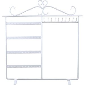 48 Hole Oorbel Houder 10 Haken Ketting Display Rack Metal Iron 4 Lagen Oorstekers Oorbellen Opknoping Opslag Sieraden Organizer