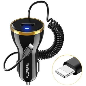FLOVEME 2 Soorten Auto-oplader Voor Telefoon Mini USB Auto-Oplader Voor iPhone X Samsung Note 9 USB Charger mobiele Telefoon Adapter in Auto