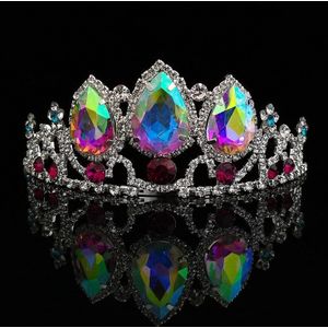 Bruid Bruiloft Tiara Water Glass Crystal Crown Tiara Prinses Meisje Diadeem Bruiloft Fotografie Haaraccessoires Tiara
