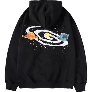 Universe Big Bang Print Fleece Trui Hoodies Sweatshirts Mannen Casual Hooded Hoodie Hip Hop Streetwear Mode Tops Paar dragen