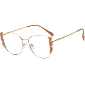 2022 Mode Vrouwen Optische Glazen Frame Met Recept Legering Vrouw Recept Brillen Vrouwelijke Stijl Volledige Velg Cat Eye Vorm