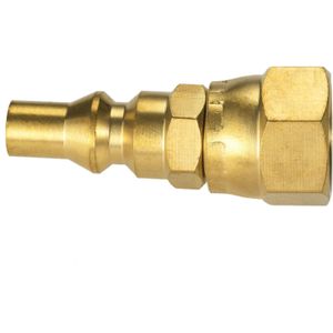 1Pc Propaan Rv Quick-Connector Gas Bbq Grill Kachel Messing 1/4 &quot;Plug Connect 3/8&quot; Vrouwelijke Flare connector Haak Lage Druk Kachel