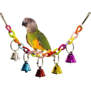 32 cm Acryl Papegaai Speelgoed Vogel Klokkenluider Opknoping Swing Kooi Speelgoed Voor Papegaai Valkparkiet Parkiet Huisdier Vogel Benodigdheden