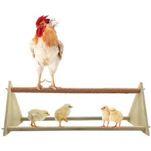 Vogel Stand Rack-Kip Baars Kip Hout Stand Kip Speelgoed Voor Kippen Handgemaakte Kip Swing Bird Perch Stand Speelgoed