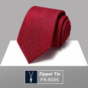 Top Business Tie Voor Mannen Mode Rode 8Cm Brede Rits Stropdas Koreaanse Stijl Gentleman Jurk pak