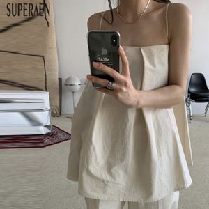 Superaen Koreaanse Stijl Vrouwen Mouwloze Camis Wilde Effen Kleur Mode Dames Camis Zomer Vrouwen Tops