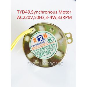 TYD49 50 hz 3-4 w 33R/MIN 220 v AC MOTOR, geen directionele permanente magneet synchrone motor gebruik voor doos fan/muur ventilator/oscillerende fan