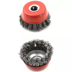 Draadborstel haakse slijper, nylon borstel 1 stuk nylon schuurdraad trommel polijstschijf elektrische borstel voor houtbewerking metaalbewerking (kleur: P600