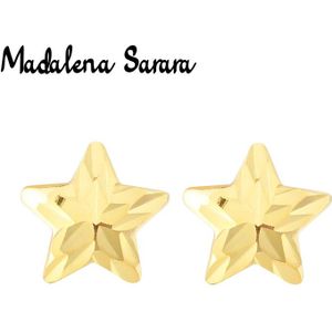 Madalena Sarara Pure 18K Gold Oorbellen Eenvoudige Ster Stud Vrouwen Oorbellen AU750
