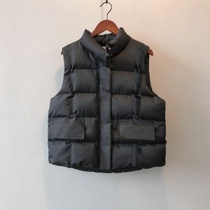 Vrouwen Winter Vest Jas Stand Kraag Vrouwen Chic Katoen Vest Warm Tops Vest Chaleco Mujer Gilet Casaco Feminino