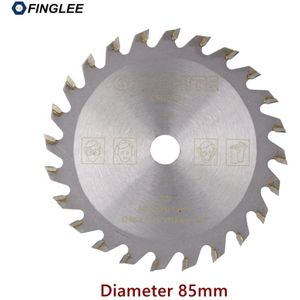 FINGLEE 1Pc 85mm TCT Houtbewerking Mini Cirkelzaag Blade Acryl Plastic Snijden Blade Algemene Purpose voor Hout