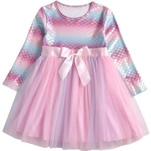 Vikita Peuter Kid Meisje Prinses Jurk Kant Tule Bruiloft Verjaardag Party Tutu Dress Pageant Kinderen Kleding Kid Kostuums