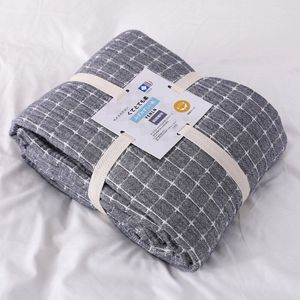 Katoenen handdoek dekbed zacht duurzaam airconditioner quilt katoen gaas volwassen dutje gooi deken en gebreide sofa handdoek