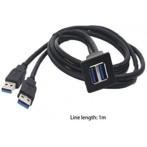 Usb Panel Inbouw Verlengkabel Met Gesp Voor Auto Vrachtwagen Boot Motorfiets Dashboard