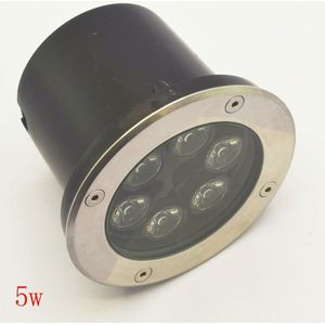 Ip68 Ac85 ~ 265V 12V 24V 5W Ondergrondse Led Lamp Dek Licht Led Ingegraven Warm wit/Wit/Rood/Gree/Blauw/Rgb