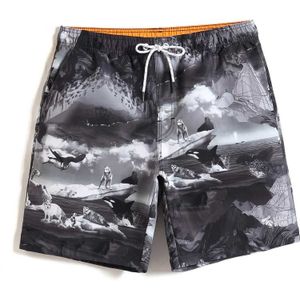 Zomer mannen Board shorts Sexy Chinese inkt schilderij Snel droog surfen badpak hawaiian bermuda joggers gedrukt Beach shorts